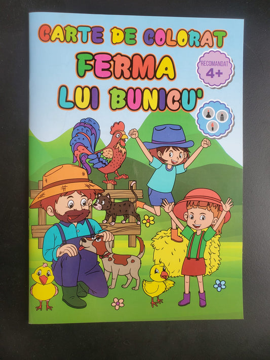 Carte de colorat " Ferma lui bunicu'"