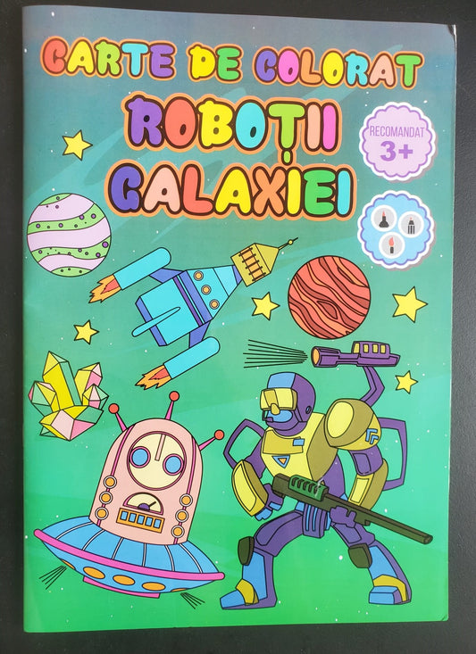 Carte de colorat "Robotii Galaxiei"