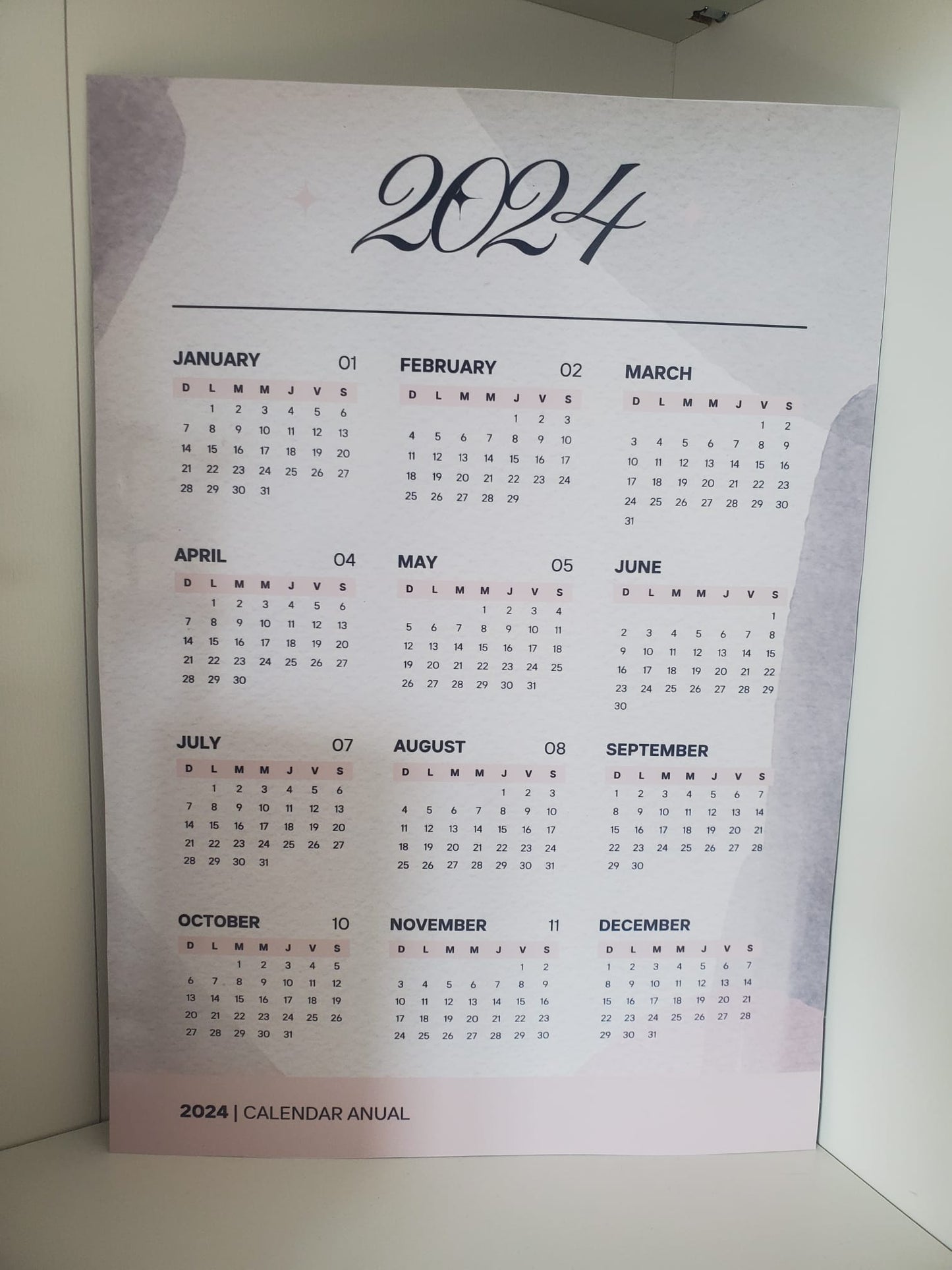 Calendar magnetic personalizat A4